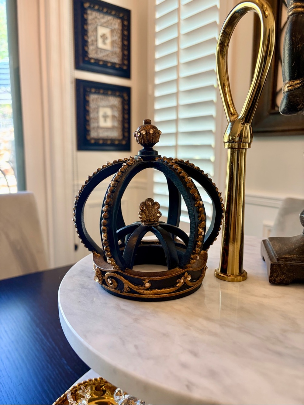 Decorative Bling Crown Home Accent